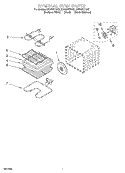 INTERNAL OVEN Diagram and Parts List for GBD307PDB2  Whirlpool Wall Oven