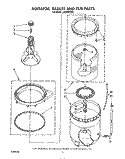 AGITATOR, BASKET AND TUB Diagram and Parts List for LA5600XSW0  Whirlpool Washer