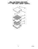 GRILL AND GRIDDLE UNIT Diagram and Parts List for KGCG260SAL4  KitchenAid Cooktop