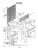 UNIT Diagram and Parts List for RT18BKXWW00  Roper Refrigerator