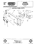 CONTROL PANEL Diagram and Parts List for WU0800B  Roper Dishwasher