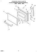 FREEZER DOOR, LIT/OPTIONAL Diagram and Parts List for KTRS21KDAL02  KitchenAid Refrigerator