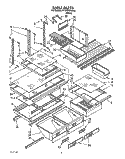 SHELF, LIT/OPTIONAL Diagram and Parts List for ET18RKXXW00  Whirlpool Refrigerator