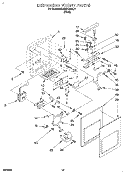 DISPENSER FRONT Diagram and Parts List for KSRB27QABL11  KitchenAid Refrigerator