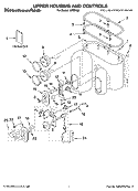 UPPER HOUSING AND CONTROLS Diagram and Parts List for KPES100  KitchenAid Coffee Maker