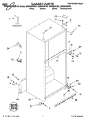 CABINET, LITERATURE Diagram and Parts List for GR9SHKXKQ00  Whirlpool Refrigerator