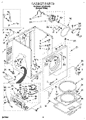 CABINET Diagram and Parts List for LGR4624BQ1  Whirlpool Dryer
