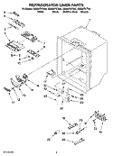 REFRIGERATOR LINER PARTS Diagram and Parts List for GB2SHTXTB00  Whirlpool Refrigerator