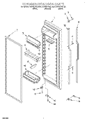 REFRIGERATOR DOOR Diagram and Parts List for KSRS22QGBL00  KitchenAid Refrigerator