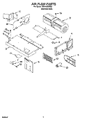 AIR FLOW PARTS Diagram and Parts List for YMH1150XMS2  Whirlpool Microwave