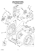 BULKHEAD PARTS Diagram and Parts List for LEN2000KT1  Whirlpool Dryer