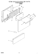 OVEN DOOR AND BROILER Diagram and Parts List for RF0100XRW9  Whirlpool Range