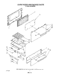 OVEN DOOR AND BROILER Diagram and Parts List for SF3020ERW5  Whirlpool Range