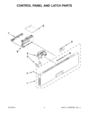 Part Location Diagram of W11105144 Whirlpool Control Panel