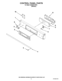CONTROL PANEL PARTS Diagram and Parts List for KGRS807XSP01  KitchenAid Range