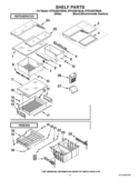 Part Location Diagram of WPW10476425 Whirlpool FLIP DOWN SHELF Assembly 30"