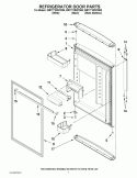 REFRIGERATOR DOOR PARTS Diagram and Parts List for WRT771RWYM00  Whirlpool Refrigerator