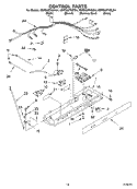 CONTROL PARTS Diagram and Parts List for KSRD22FKBL04  KitchenAid Refrigerator