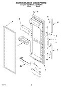 REFRIGERATOR DOOR Diagram and Parts List for ED5SHEXKT00  Whirlpool Refrigerator