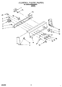 CONTROL PANEL Diagram and Parts List for KAWE870BWH1  KitchenAid Washer