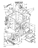 CABINET Diagram and Parts List for LG6151XSW1  Whirlpool Dryer