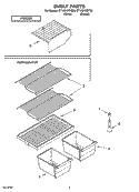 SHELF PARTS, OPTIONAL PARTS Diagram and Parts List for CT14SKXSQ00  Crosley Refrigerator