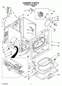 CABINET PARTS Diagram and Parts List for CGDS1043VQ0  Crosley Dryer