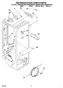 REFRIGERATOR LINER Diagram and Parts List for KSRB25FHBT05  KitchenAid Refrigerator