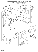 FREEZER LINER AND AIR FLOW PARTS Diagram and Parts List for KSSO48QMW00  KitchenAid Refrigerator
