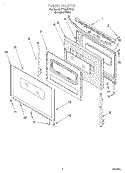 DOOR, LIT/OPTIONAL Diagram and Parts List for SF304PEEQ0  Whirlpool Range