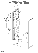 FREEZER DOOR PARTS Diagram and Parts List for KSRN25FRBL00  KitchenAid Refrigerator