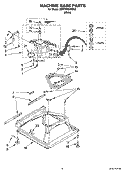 MACHINE BASE PARTS Diagram and Parts List for 3SWTW5205SQ0  Whirlpool Washer