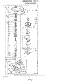 GEARCASE Diagram and Parts List for LA5578XSW1  Whirlpool Washer