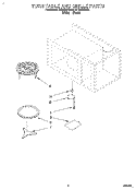 TURN TABLE AND GRILLE Diagram and Parts List for MT3090XBQ0  Whirlpool Microwave