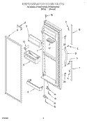 REFRIGERATOR DOOR Diagram and Parts List for 4YED25DQFW02  Whirlpool Refrigerator