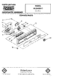 CONSOLE Diagram and Parts List for WU5650V1  Roper Dishwasher