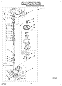 GEARCASE Diagram and Parts List for LTG6234DQ0  Whirlpool Washer Dryer Combo