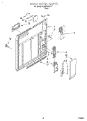 INNER DOOR Diagram and Parts List for DU800DWGU2  Whirlpool Dishwasher