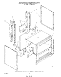 EXTERNAL OVEN Diagram and Parts List for SF010ESRW2  Whirlpool Range