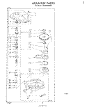 GEARCASE Diagram and Parts List for LA3400XMW2  Whirlpool Washer
