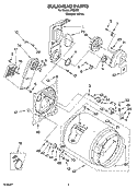 BULKHEAD PARTS, OPTIONAL PARTS (NOT INCLUDED) Diagram and Parts List for IP82000  Inglis Dryer