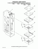 FREEZER LINER PARTS Diagram and Parts List for GSS26C5XXA03  Whirlpool Refrigerator