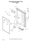 REFRIGERATOR DOOR PARTS Diagram and Parts List for 5VWT31SFYW00  Whirlpool Refrigerator