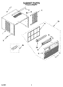 CABINET PARTS Diagram and Parts List for ACQ068PR1  Whirlpool Air Conditioner