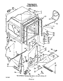 TUB , LITERATURE AND OPTIONAL Diagram and Parts List for DU8500XT5  Whirlpool Dishwasher