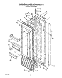 REFRIGERATOR DOOR Diagram and Parts List for KSSS42DAW01  KitchenAid Refrigerator