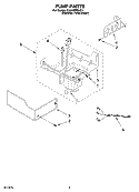 PUMP PARTS Diagram and Parts List for KUIA15PRLS11  KitchenAid Ice Maker