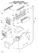 ICE MAKER, OPTIONAL Diagram and Parts List for GC5SHAXLQ01  Whirlpool Refrigerator