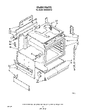 OVEN Diagram and Parts List for RS576PXP0  Whirlpool Range