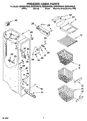 FREEZER LINER PARTS Diagram and Parts List for GS6SHEXNT03  Whirlpool Refrigerator